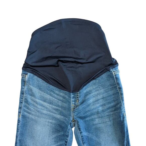 J. Crew Maternity Jeans 24 / 00 Signature Stretch Over Belly Preppy Medium Wash - Picture 2 of 6